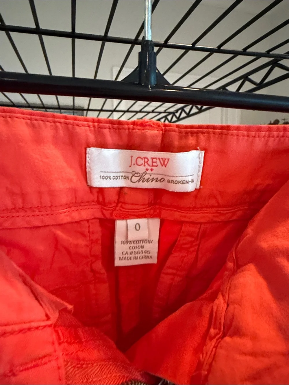 J. Crew Women's Chino Shorts in Vibrant Coral